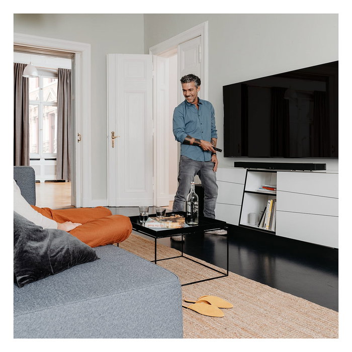 Teufel CINEBAR LUX Soundbar 2.1 Canales, 150W, Bluetooth/Wi-Fi, DTS Dolby Digital, ARC, Color Negro