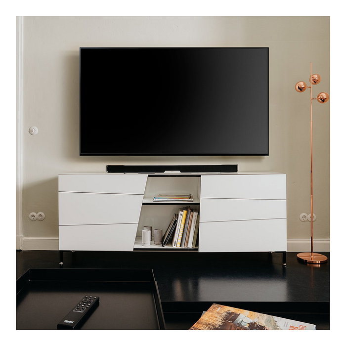 Teufel CINEBAR LUX Soundbar 2.1 Canales, 150W, Bluetooth/Wi-Fi, DTS Dolby Digital, ARC, Color Negro