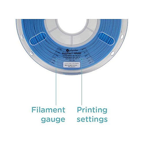 Polmask Filamento TPU 95A 1.75mm, Color Negro, 0.75 kg