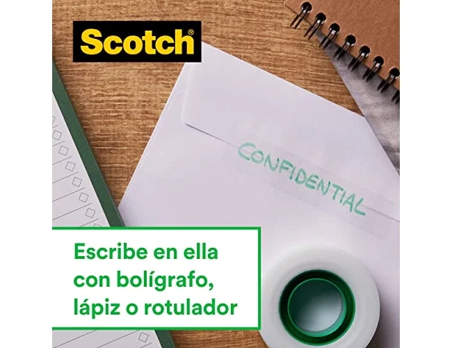 Scotch Magic Invisible Cinta Adhesiva, Pack de 6 unidades, 33 m x 19 mm