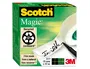Scotch Magic Cinta Adhesiva Invisible, 33 m x 19 mm, Pack de 6 Unidades, Para Embalar, No Amarillea