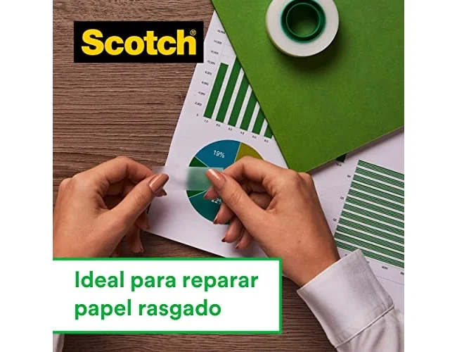 Scotch Magic Invisible Cinta Adhesiva, Pack de 6 unidades, 33 m x 19 mm