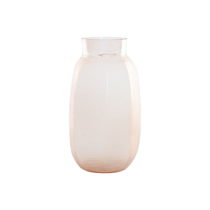 DKD Home Decor Jarrón de Cristal Glaseado Rosa 23x23x44 cm DKD Home Decor Jarrón de Cristal Glaseado Rosa 23x23x44 cm