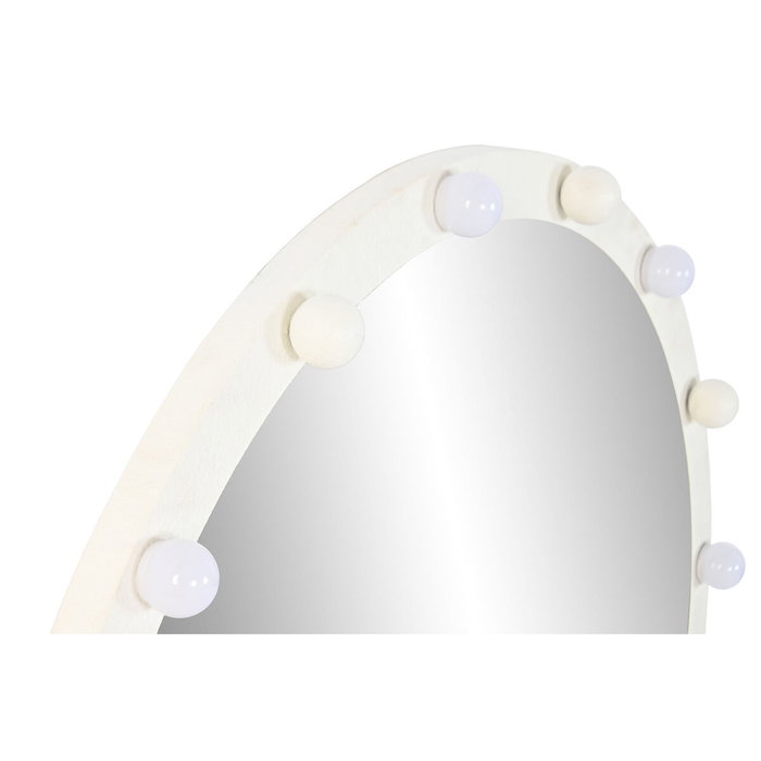 DKD Home Decor Espejo LED Metal 100x100 cm Blanco