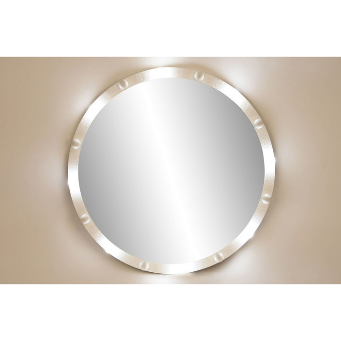 DKD Home Decor Espejo LED Metal 100x100 cm Blanco