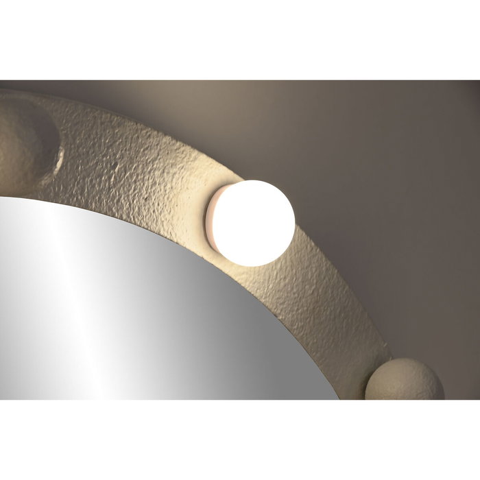 DKD Home Decor Espejo LED Metal 100x100 cm Blanco