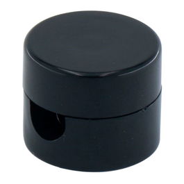 F-Line Sujetacables de Plástico Ø19x18mm, Redondo, Negro, Caja de 5 Unidades