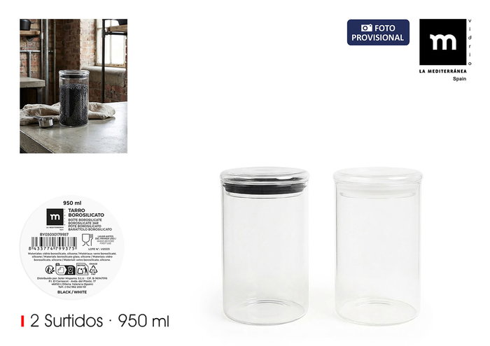 La Mediterranea Tarro Boro Redondo 950ml La Mediterranea Tarro Boro Redondo 950ml