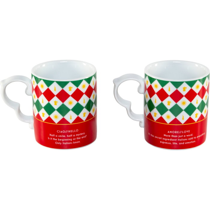 Bialetti Set 2 Mug Tricolore Multicolor