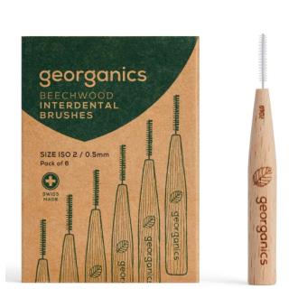 GEORGANICS Cepillo Interdental de Madera de Haya FSC Sostenible, Cerdas de Nailon Sin BPA, para Espacios Interdentales Medianos GEORGANICS Cepillo Interdental de Madera de Haya FSC Sostenible, Cerdas de Nailon Sin BPA, para Espacios Interdentales Medianos