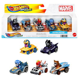 Hot Wheels Racerverse Hpn40 Pack 5 Coches Marvel +3 Años