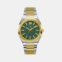 GC Z26002G9MF con esfera verde y correa dorada