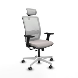 PIQUERAS Y CRESPO Silla de oficina Haches Blanco con mecanismo Sincro/Traslack