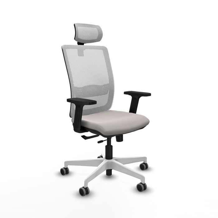 PIQUERAS Y CRESPO Silla de oficina Haches Blanco con mecanismo Sincro/Traslack PIQUERAS Y CRESPO Silla de oficina Haches Blanco con mecanismo Sincro/Traslack