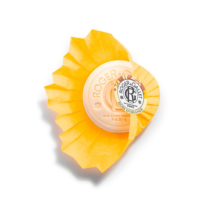 Roger & Gallet Jabón Perfumado Bois d'Orange - 3 Unidades de 100 g - Jabón Redondo Tradicional con Notas de Jengibre, Bayas Rosas y Cítricos