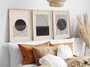 Wallity Cuadro Decorativo Enmarcado MDF 3 Piezas 50 x 70 cm Huhu212