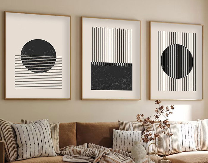 Wallity Cuadro Decorativo Enmarcado MDF 3 Piezas 50 x 70 cm Huhu212 Wallity Cuadro Decorativo Enmarcado MDF 3 Piezas 50 x 70 cm Huhu212