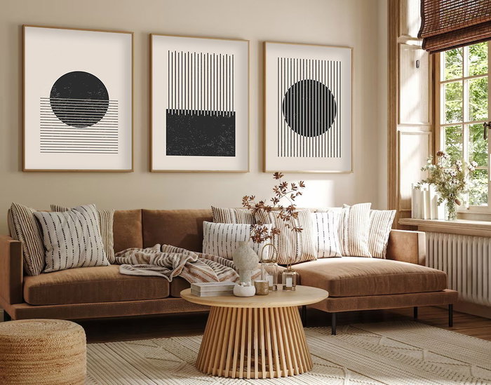 Wallity Cuadro Decorativo Enmarcado MDF 3 Piezas 50 x 70 cm Huhu212 Wallity Cuadro Decorativo Enmarcado MDF 3 Piezas 50 x 70 cm Huhu212