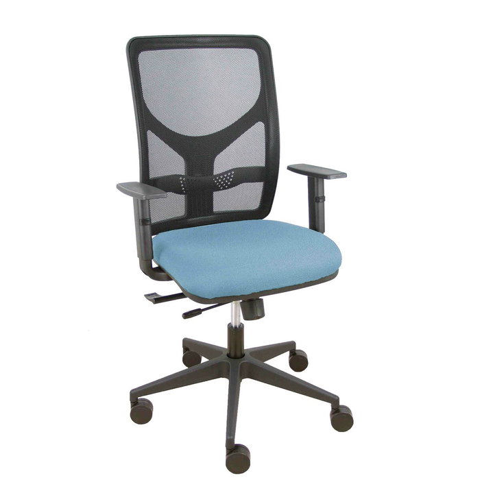 PIQUERAS Y CRESPO Silla de oficina Motilla Azul cielo/Negro con mecanismo Sincro/Traslack