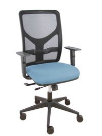 PIQUERAS Y CRESPO Silla de oficina Motilla Azul cielo/Negro con mecanismo Sincro/Traslack