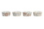 DKD Home Decor Set de 5 Aperitivos Ivy&daisy 2022 Gres y Bambú Verde/Beige