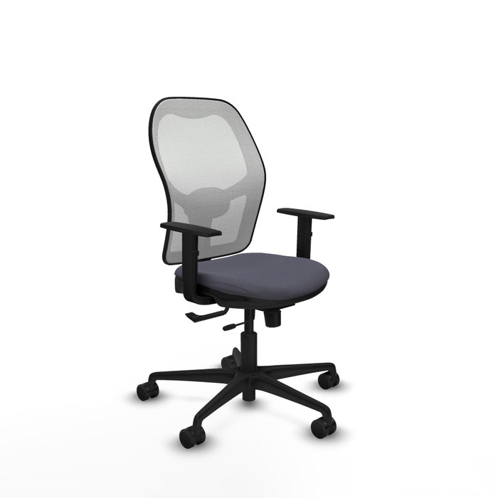 PIQUERAS Y CRESPO Silla de oficina Jorquera con mecanismo Sincro/Traslack, Gris oscuro y Blanco PIQUERAS Y CRESPO Silla de oficina Jorquera con mecanismo Sincro/Traslack, Gris oscuro y Blanco