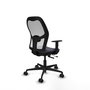 PIQUERAS Y CRESPO Silla de oficina Jorquera con mecanismo Sincro/Traslack, Gris oscuro y Blanco