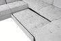 DKD Home Decor Sofá Cama Moderno Chaiselongue Gris 242 x 86 x 307 cm