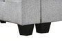 DKD Home Decor Sofá Cama Moderno Chaiselongue Gris 242 x 86 x 307 cm