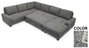DKD Home Decor Sofá Cama Moderno Chaiselongue Gris 242 x 86 x 307 cm