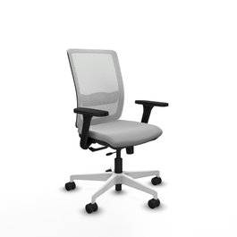 PIQUERAS Y CRESPO Silla de oficina Haches Gris claro/Blanco