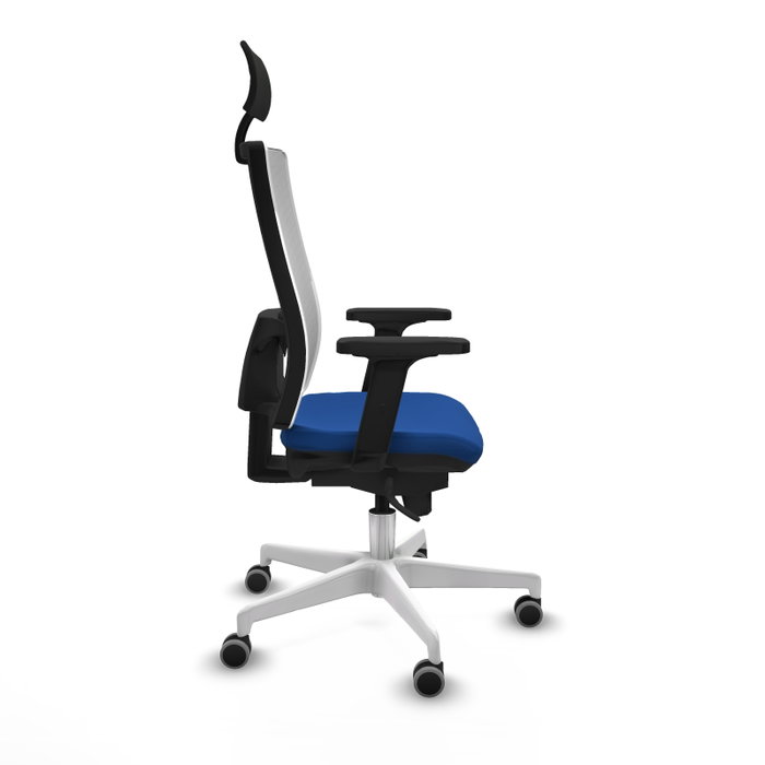 PIQUERAS Y CRESPO Silla de oficina Horna con mecanismo Sincro, Azul y Blanco PIQUERAS Y CRESPO Silla de oficina Horna con mecanismo Sincro, Azul y Blanco