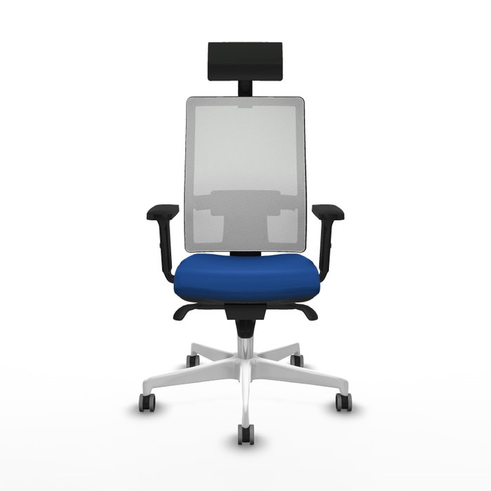 PIQUERAS Y CRESPO Silla de oficina Horna con mecanismo Sincro, Azul y Blanco PIQUERAS Y CRESPO Silla de oficina Horna con mecanismo Sincro, Azul y Blanco