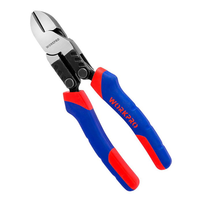 Workpro Alicates de Corte Diagonal 180 mm con Diseño de Palanca y Mango Ergonómico Antideslizante para Corte Fácil - Acero Forjado Workpro Alicates de Corte Diagonal 180 mm con Diseño de Palanca y Mango Ergonómico Antideslizante para Corte Fácil - Acero Forjado