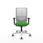 PIQUERAS Y CRESPO Silla de oficina Zulema con mecanismo Sincro, Verde y Blanco