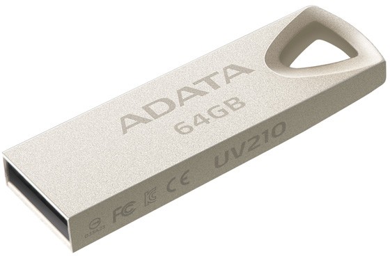 ADATA UV210 64GB USB 2.0 con acabado metálico