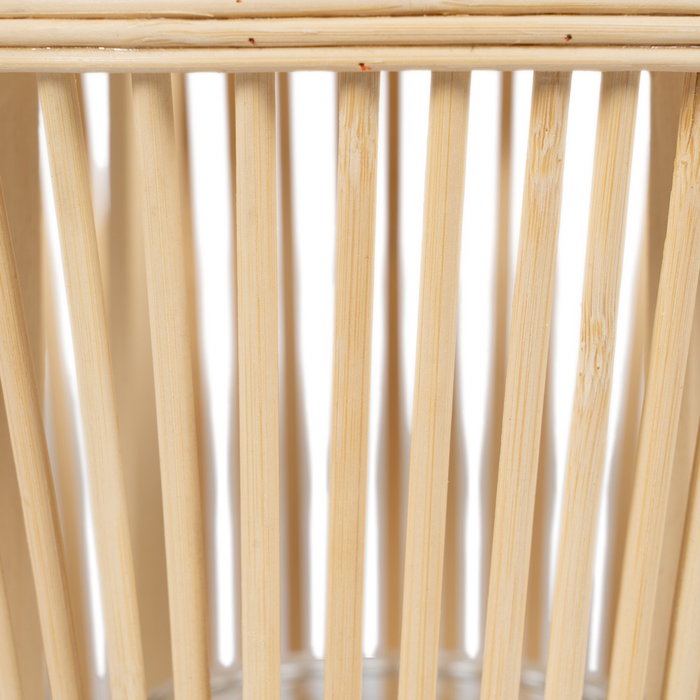 Farol Portavelas Natural Bambú 20 X 20 X 50 cm (Set de 2)