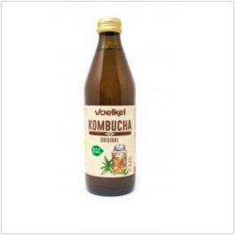 VOELKEL Kombucha Original Bio 330ml - Bebida Fermentada de Té Verde y Hierbas Aromáticas