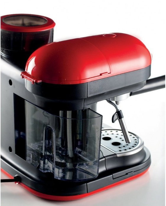 Ariete Cafetera Espresso Moderna con Molinillo Roja 1318/00