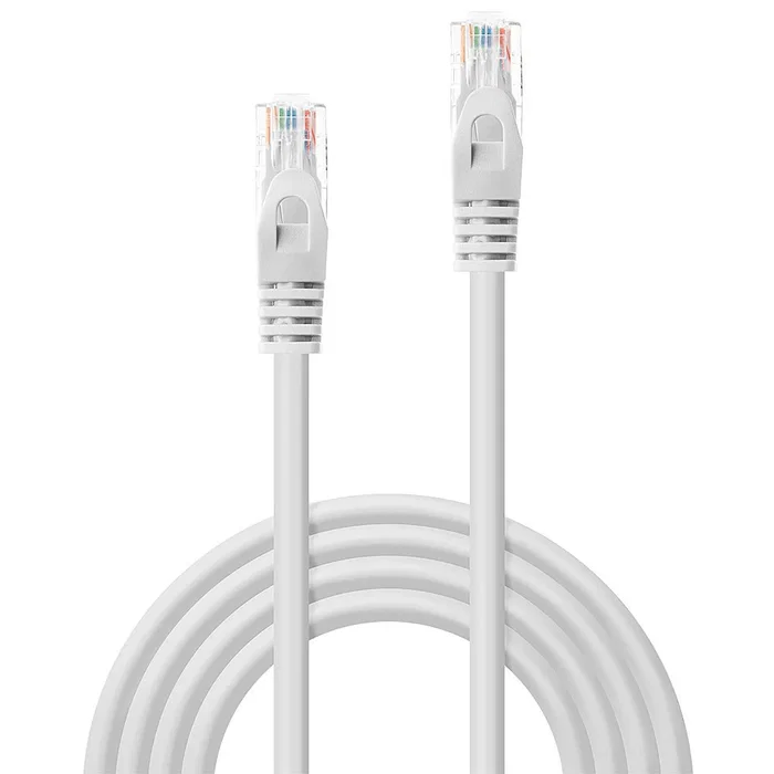 Lindy 48205 Cable de Red Cat6 U/UTP 5 Metros, Blanco, RJ-45 Macho a RJ-45 Macho, Gigabit Ethernet