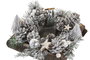 DKD Home Decor Portavelas de Abedul y Cristal Nevado