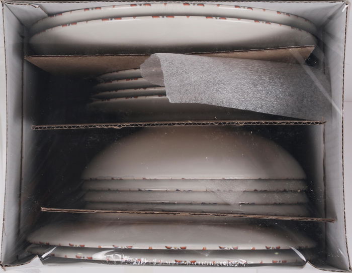 Santa Clara Vajilla Coimbra Monaco, 12 Piezas, Brillo, Plato Llano 26 cm, Plato Hondo 21 cm, Plato Postre 20 cm (2 Unidades)