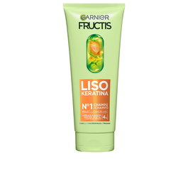 Garnier Fructis Liso Keratina Nº1 Champú 200 ml - Alisado y Brillante - Complejo Alisador de Keratina Vegetal y Aceite de Argán