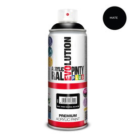 Pintura en spray Pintyplus Evolution RAL 9004 Signal Black 400 ml Mate