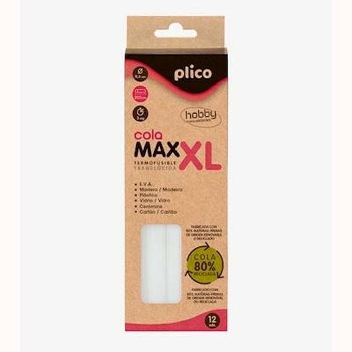 PLICO Cola Termofusible en Barra Mini XL Ø 8mm x 200mm (Set de 10)