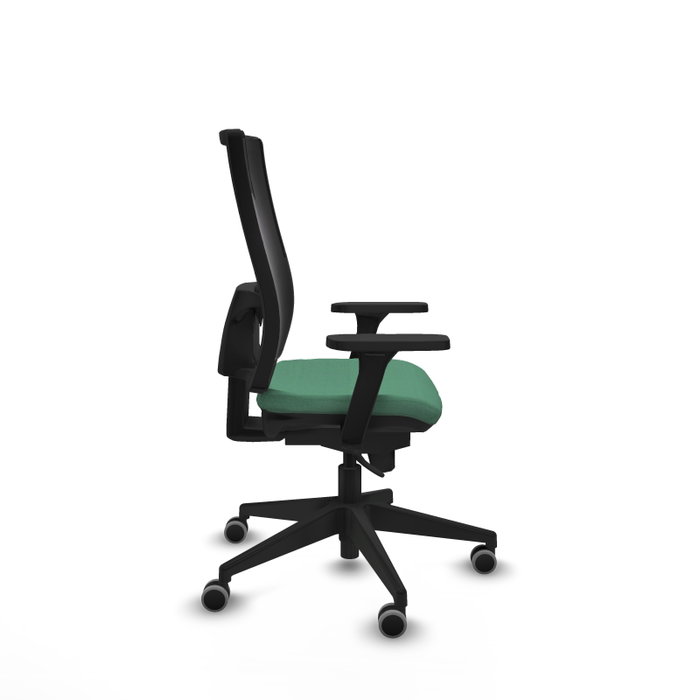 PIQUERAS Y CRESPO Silla de oficina Horna con Mecanismo Sincro, Verde Esmeralda y Negro