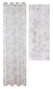 DKD Home Decor Cortina Oriental Gris Claro Blanco Poliester Visillo Hojas 270 x 140 cm (2 Unidades)