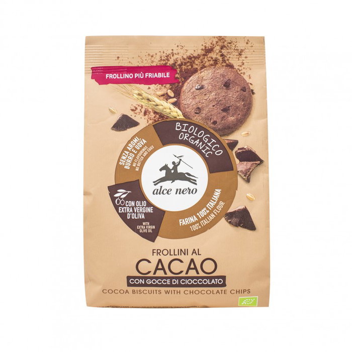 ALCE NERO Galletas Cacao con gotas de Chocolate 300gr BIO