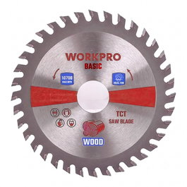 Workpro Disco de sierra circular TCT para madera Basic, ø125 x 22,2 mm x 36 dientes