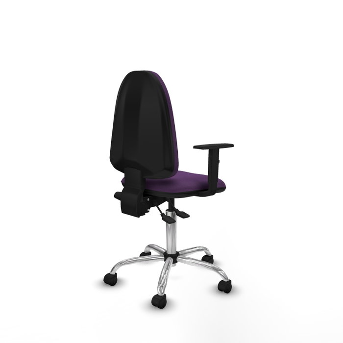 PIQUERAS Y CRESPO Silla de oficina Aýna con mecanismo Asincro, Tela Morada